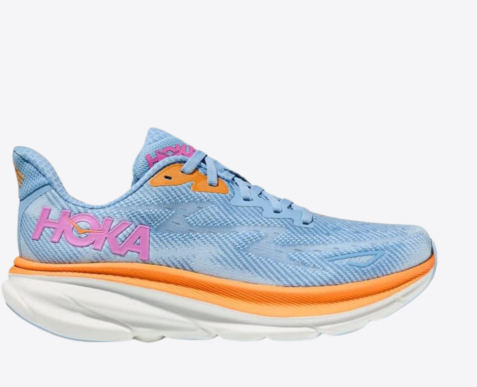 Clifton 9 Sneakers Bleu et orange