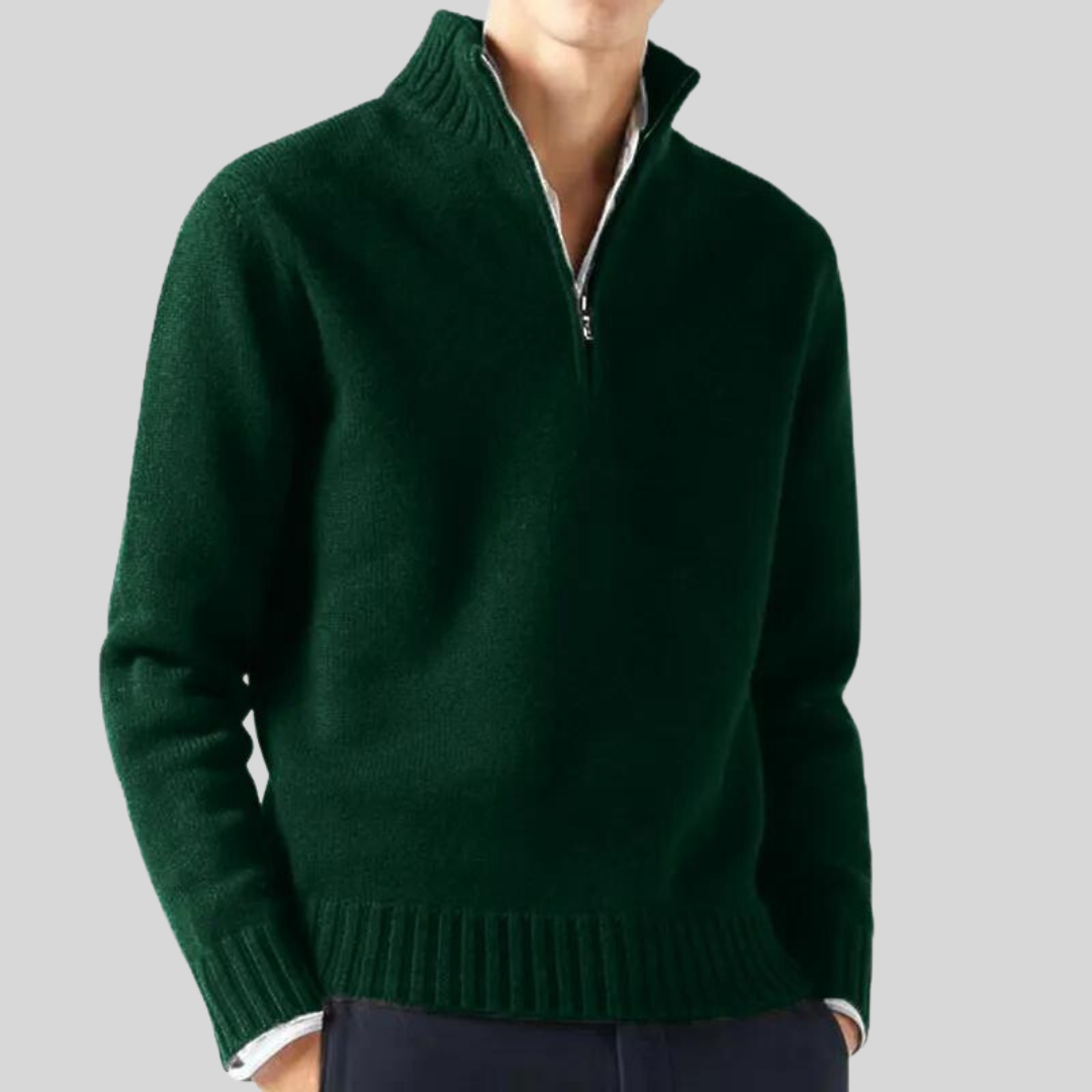 Andreas | Luksuriøs Halv-Zip Sweater
