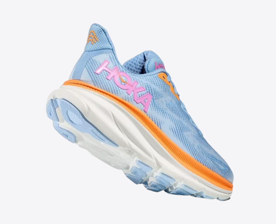 Clifton 9 Sneakers Bleu et orange